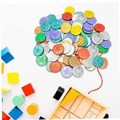 Sinyde 金貨玩具 プラスチック カラフルな 偽のお金 おもちゃの 海賊トレジャーハントゲームコイン ゲーム用 100枚入 （混色）