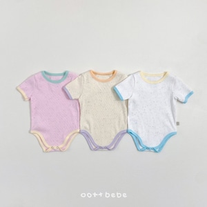 [oottbebe] Crayon corrugated bodysuit / [오뜨베베] 크레용골지슈트