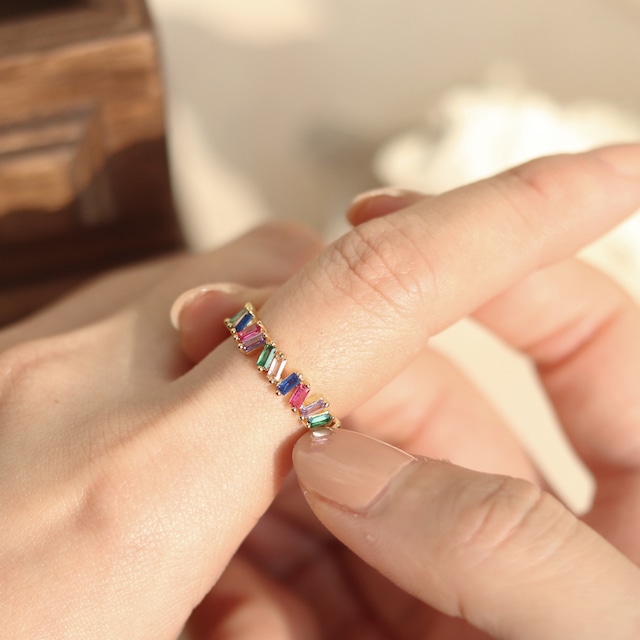 rainbow xylophone bold ring / レインボーシロフォンボールドリング