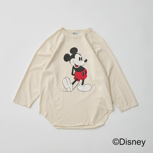 【WALLA WALLA SPORT】 PRINTED BASEBALL TEE /MICKEY MOUSE IVORY