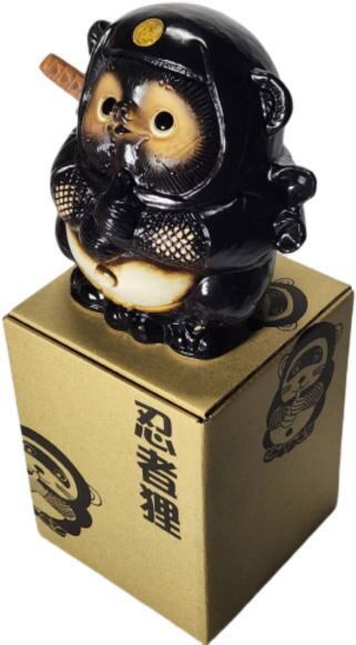 忍者狸 黒 5号 （ドローン） （忍者たぬき・忍者狸・置物・たぬき