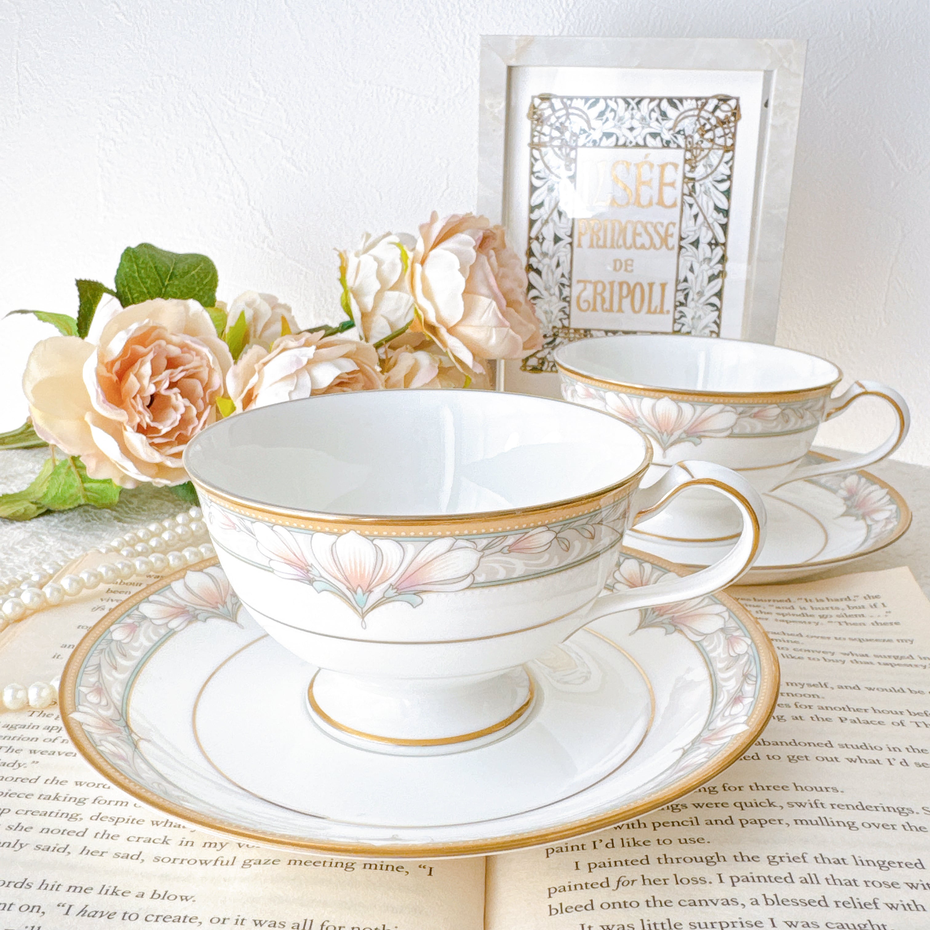 s2211 ノリタケ CHARLOTTE シャーロット ティーセット vintage】Noritake CHARLOTTE ノリタケ シャーロット ティーカップ