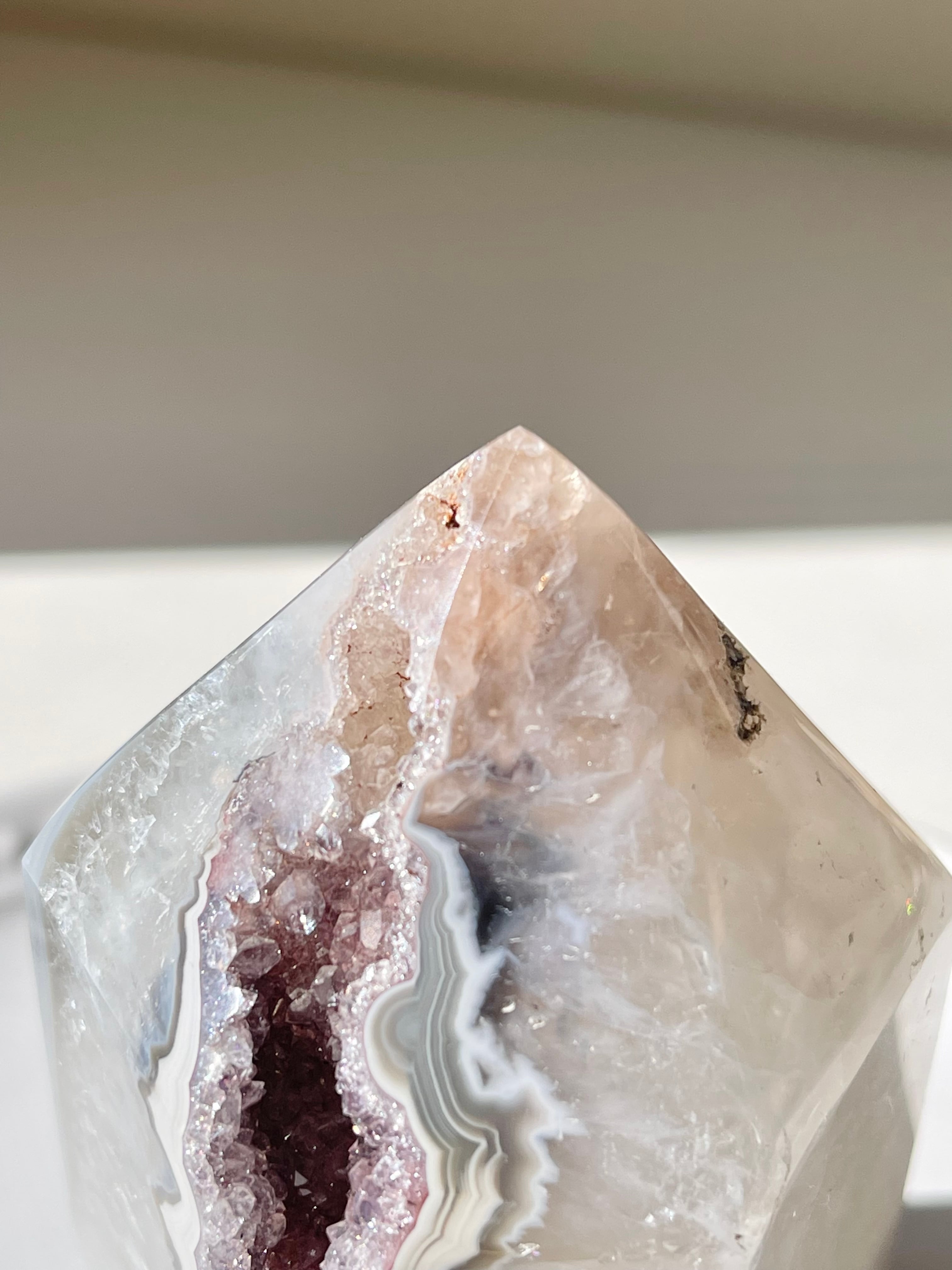 ブラジル産 アメシストアゲートタワーB