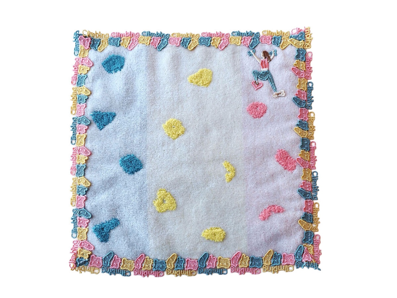 【近沢レース】シーズンタオルハンカチ「ボルダリング」