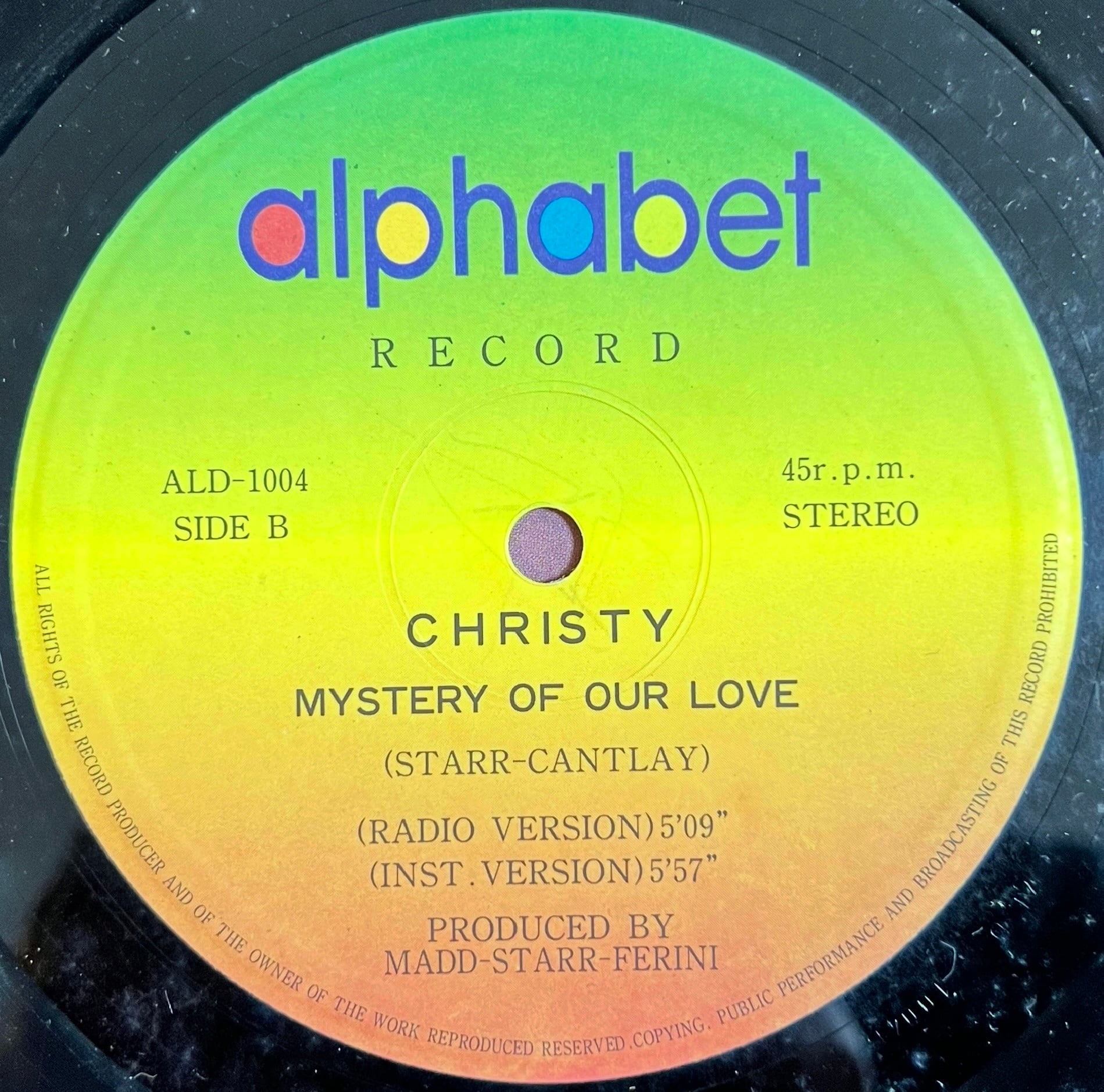 洋楽 CHRISTY MYSTERY OF OUR LOVE / EUROBEAT MYSTERY OF OUR LOVE / CHRISTY: ParaParaMania