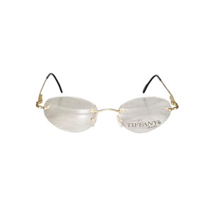 vintage TIFFANY LUNETTES 23k gold plated rimless glasses "T660"