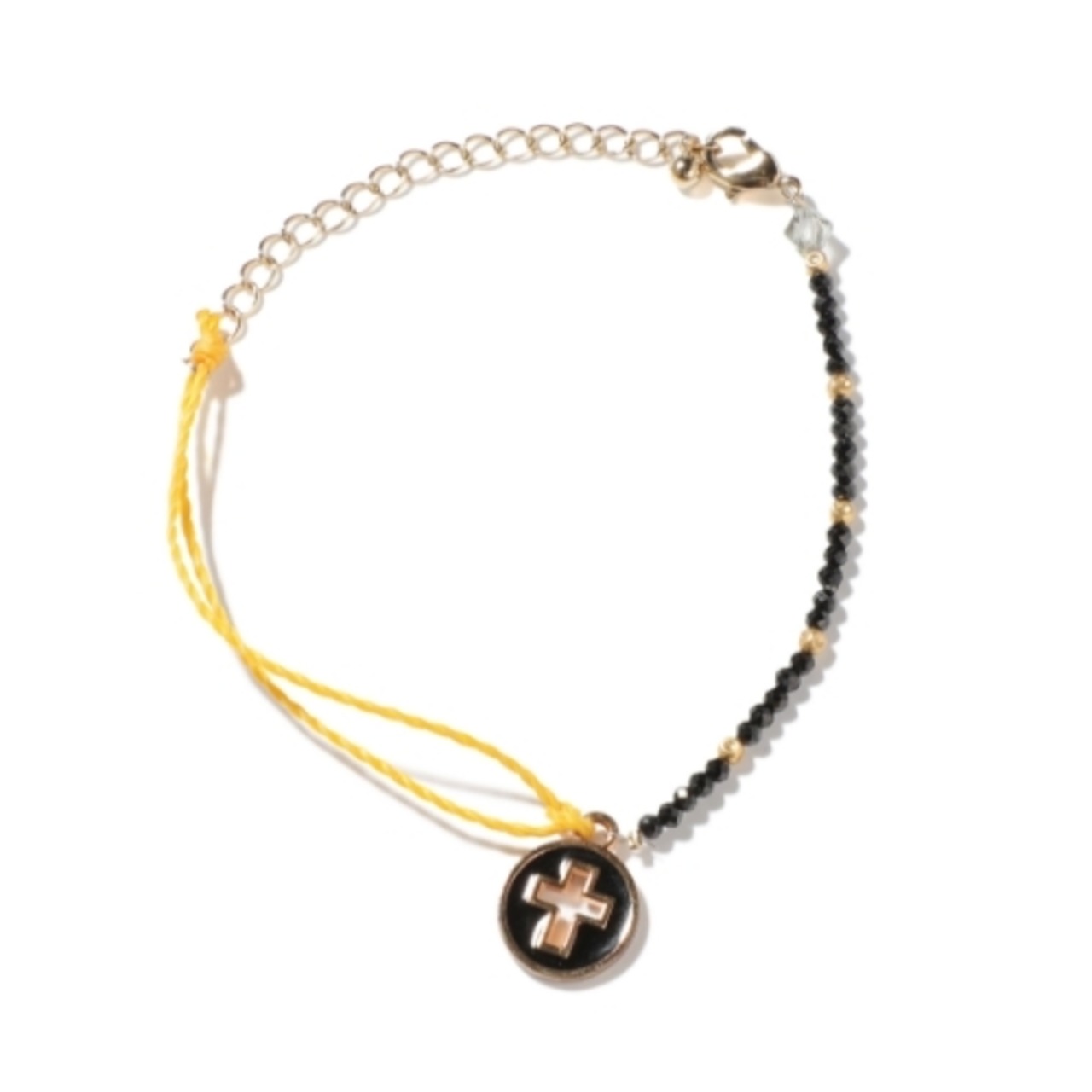 Tayiブレスレット"破魔・魔除けの瞳"黒い十字架&ブラックオニキス