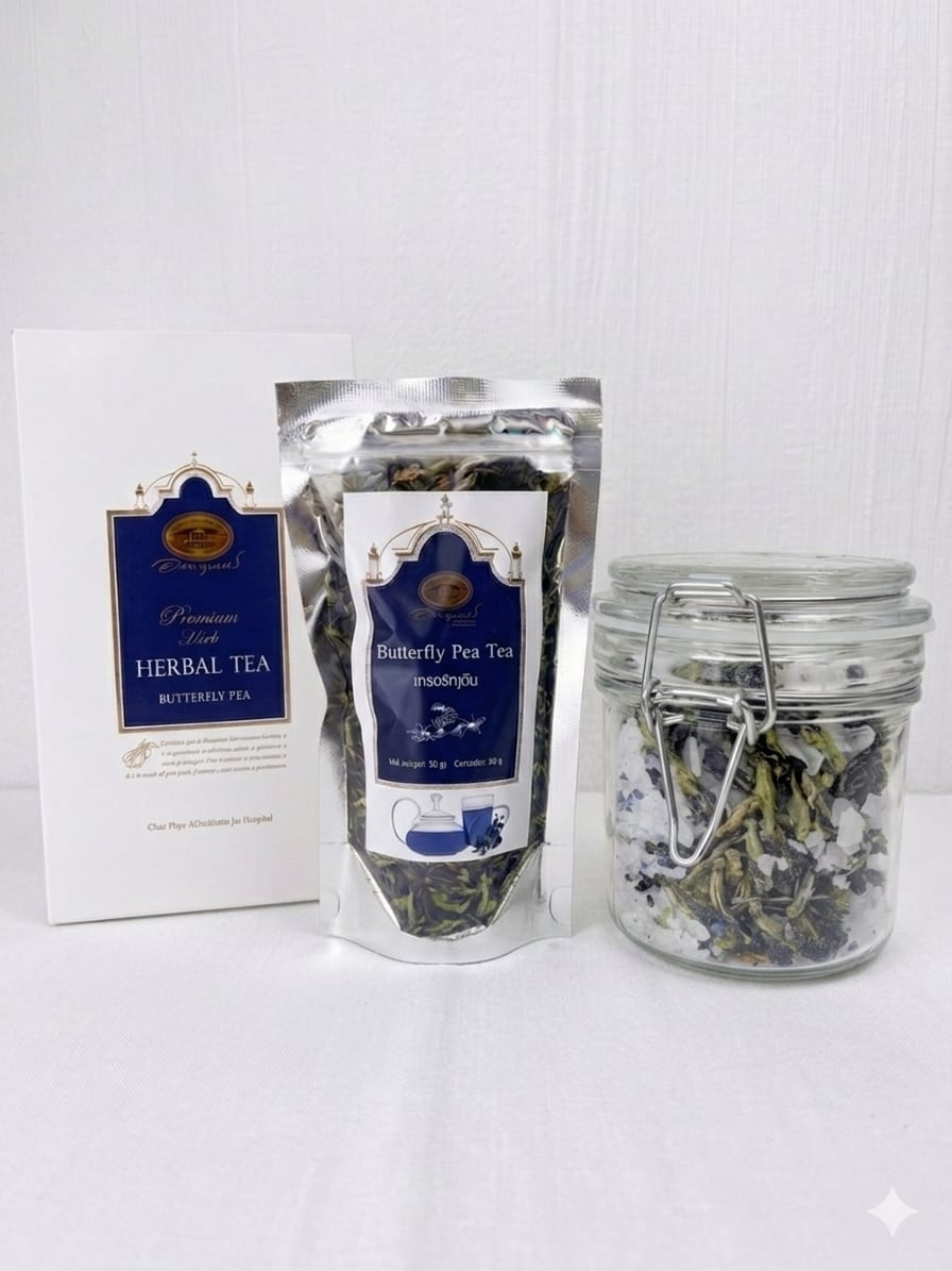 発送は4月13日以降 バタフライピー ハーブティー&バスソルトセット