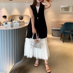 ビジューボタンベスト[30011]