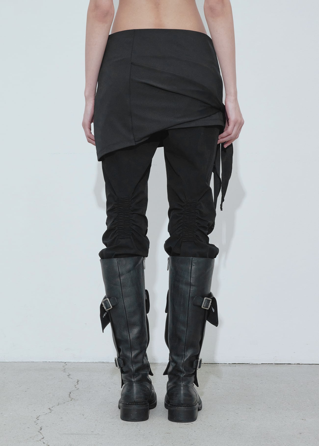 BOHEMIAN SEOUL] PANEL TIED SKIRT, BLACK 正規品 韓国ブランド 韓国