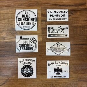 BlueSunshineTrading 5周年アニバーサリーステッカー（Black）