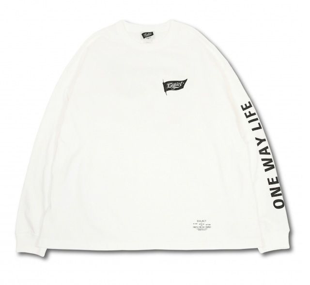 EVILACT Old Flag big silhouette T's L/S