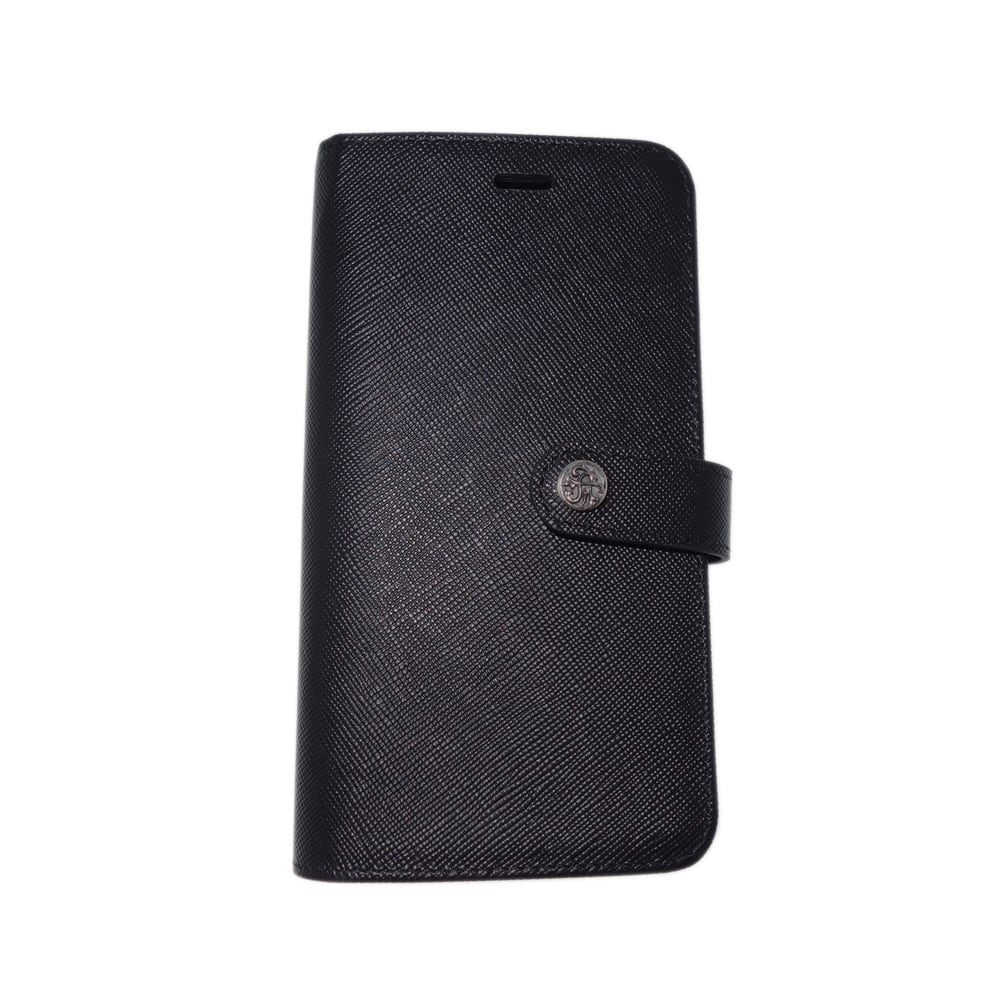 【ブラックフライデー】本革iPhoneXSブックケース ACEX0033 Genuine leather iPhone XS book case silver Jewelry Brand