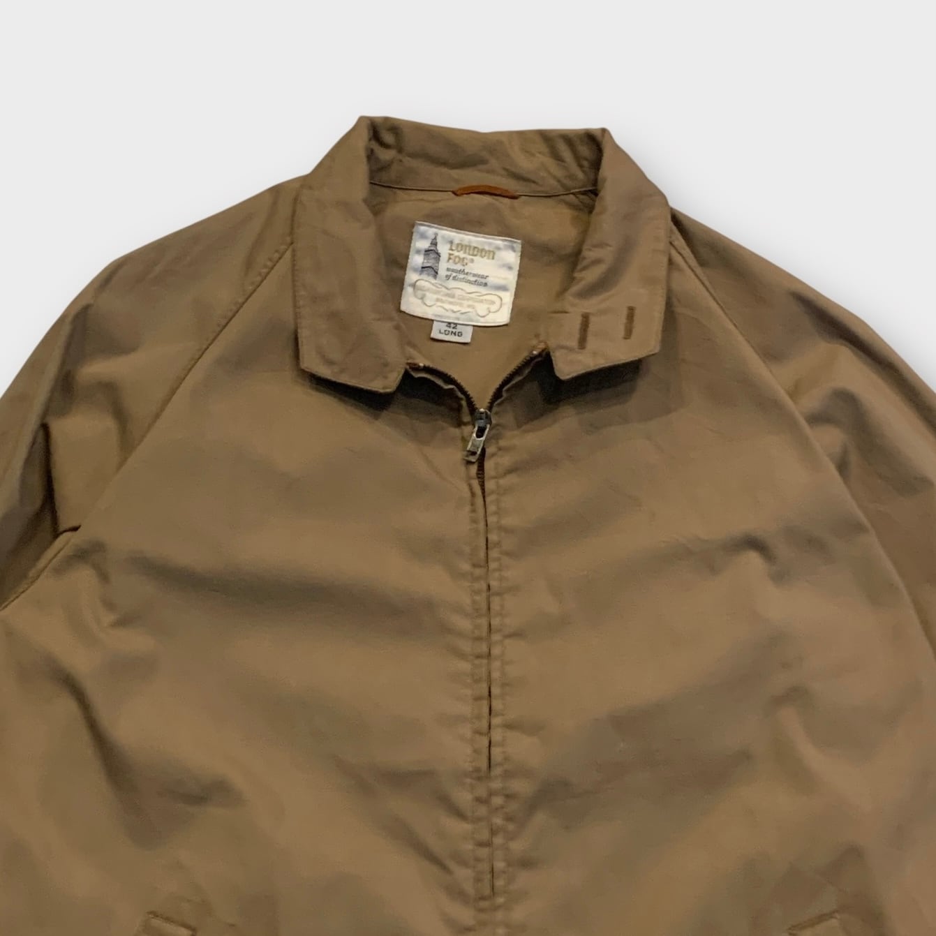 レオ2649 70年代LONDON FOGハリントンジャケットソリッド短丈 70s ロンドンフォグ ハリントンジャケット スウィングトップ ネイビー