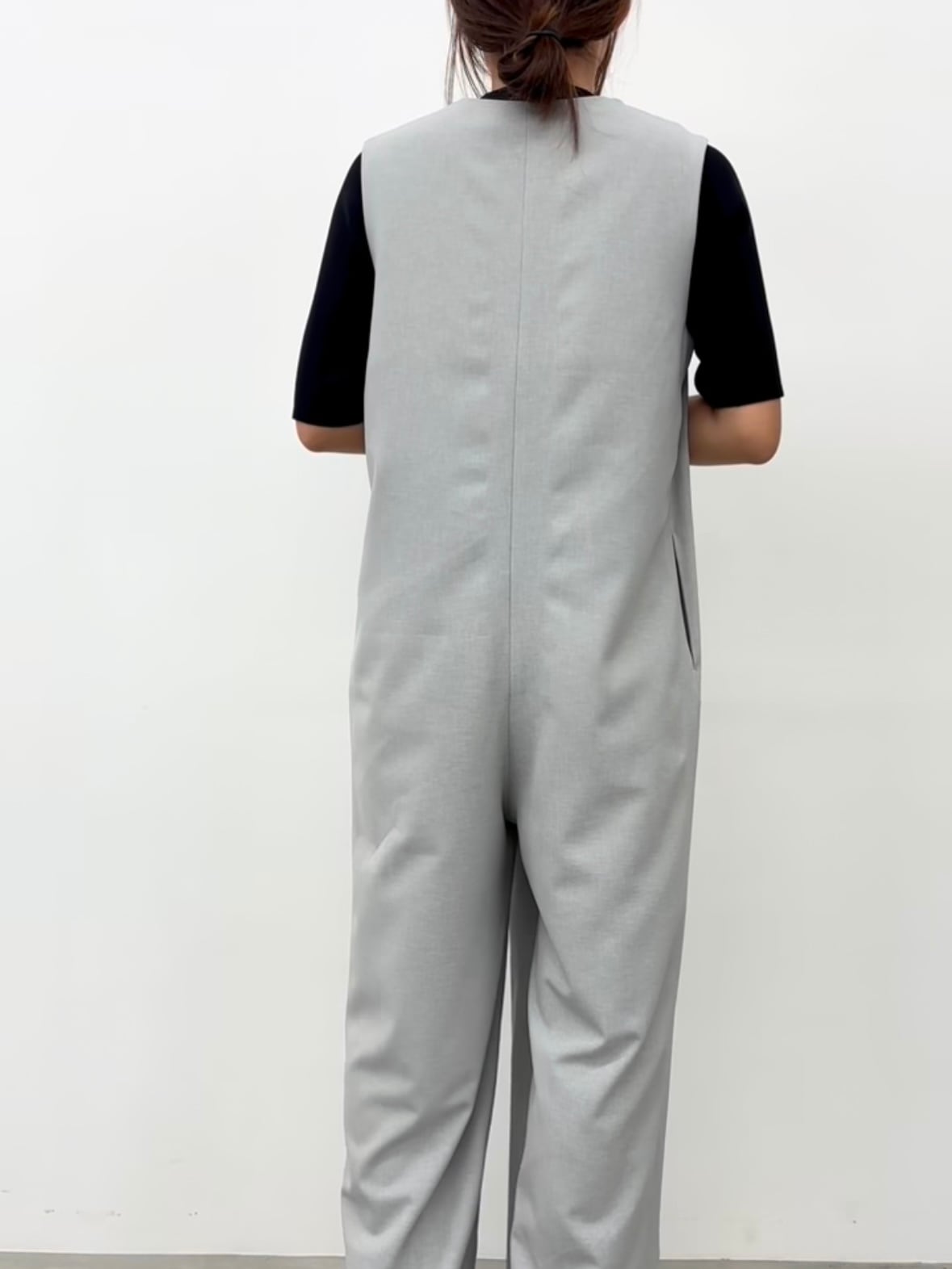 CLOCHE(クロッシェ) ダブルボタンラップサロペット eea6882e7d1fbb32a2eb1e4d36d19f