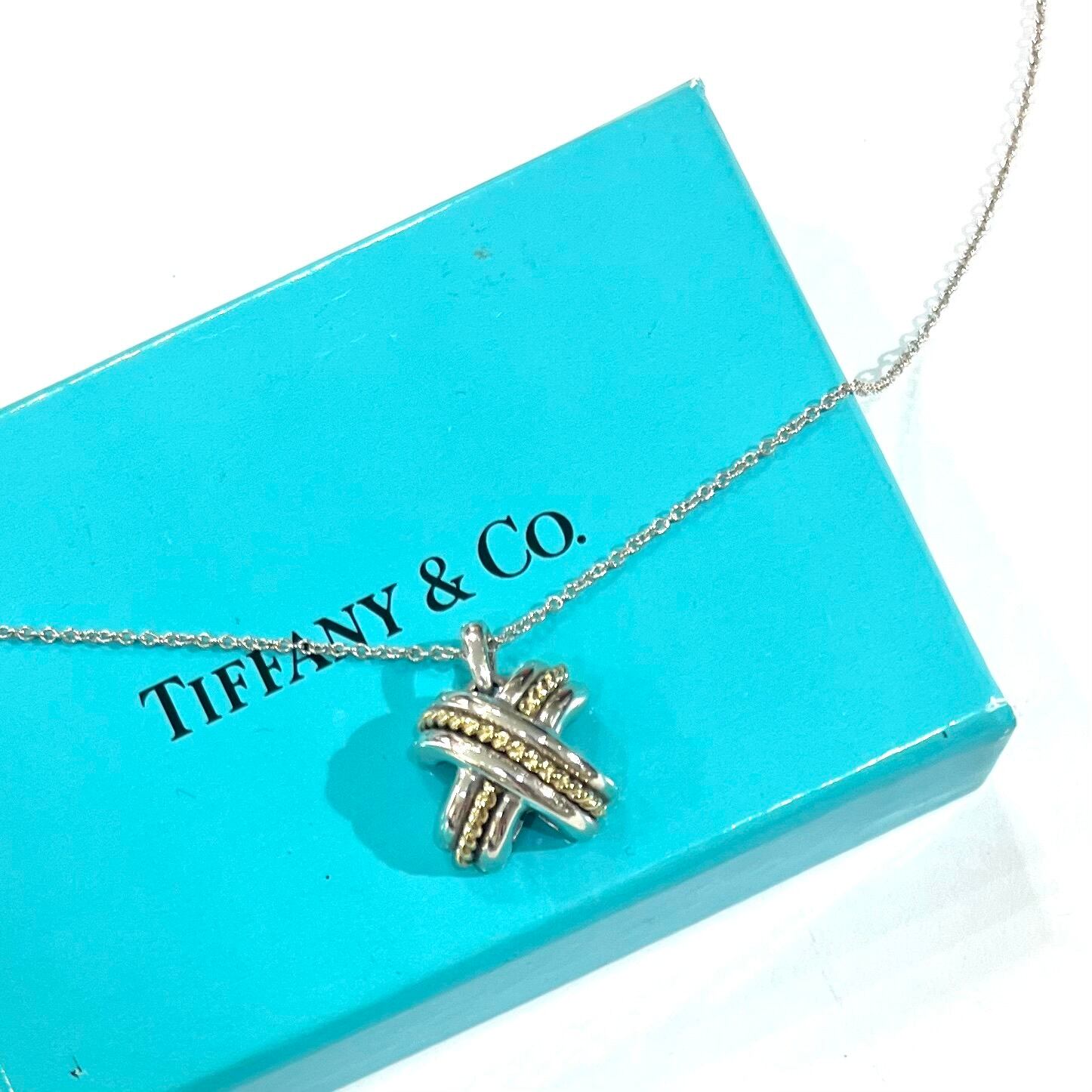 TIFFANY&CO.】2633 テンダネスハート クロスネックレス SV925 41cm