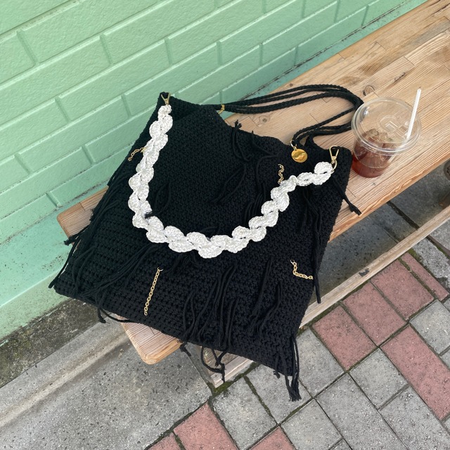 Fringe tote bag / Large