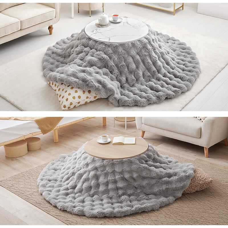 【完成品】 円形カジュアルコタツ＋うす掛け布団 2点セット こたつ2種x掛け布団3種 アイナ68ルナ 幅68cm