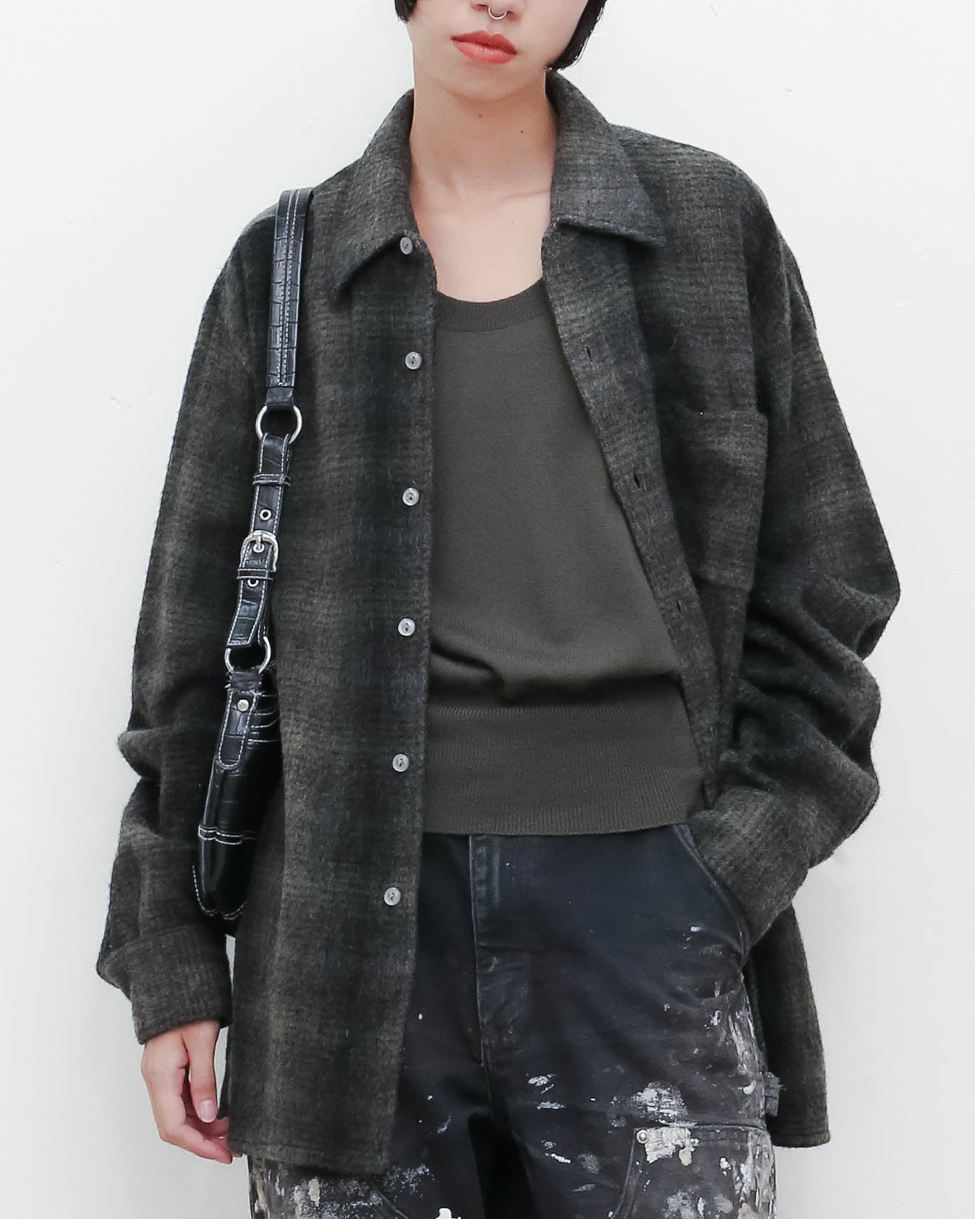 トップス LIDNM WOOL MILLED OMBRE SHIRT LIDNM WOOL MILLED OMBRE SHIRT LIDNM / Llife ONLINE STORE / RAYON