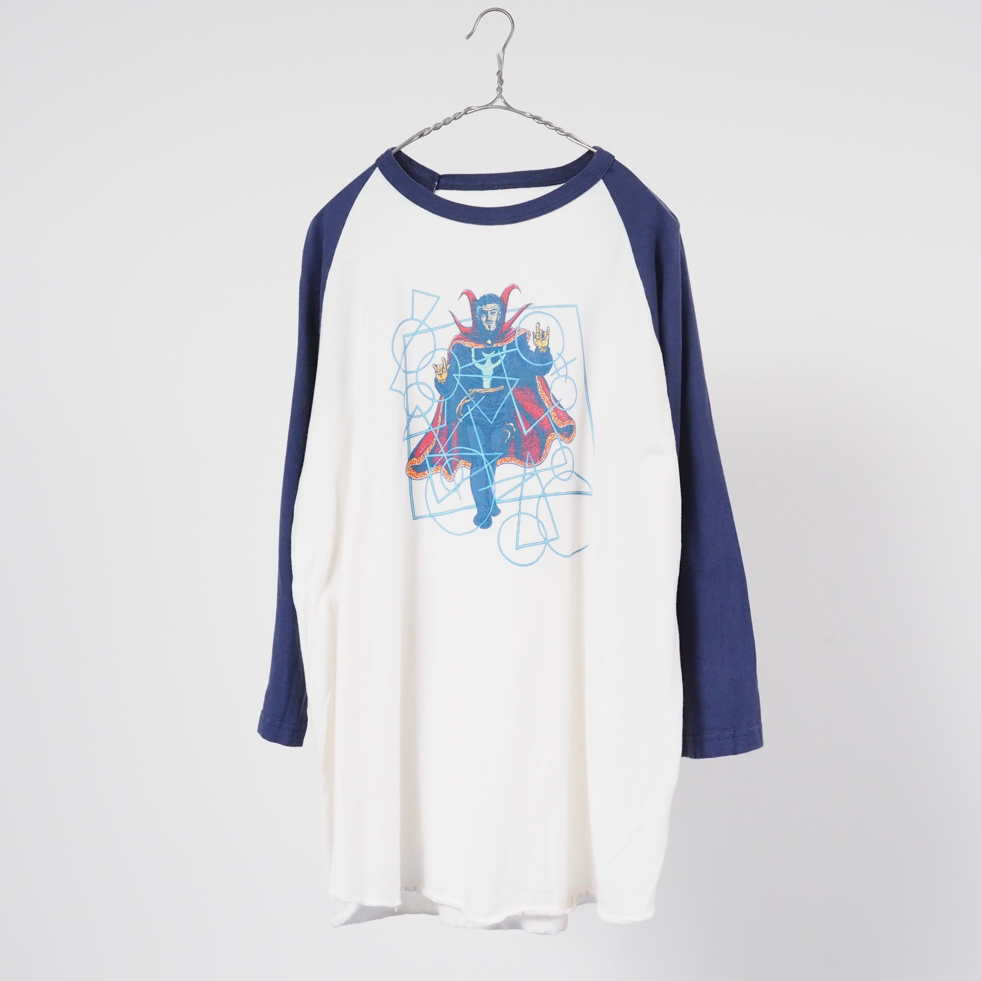 Doctor Strange raglan 3/4 sleeve t-shirt XL /MARVEL ドクターストレンジ 7分丈 ラグランTシャツ