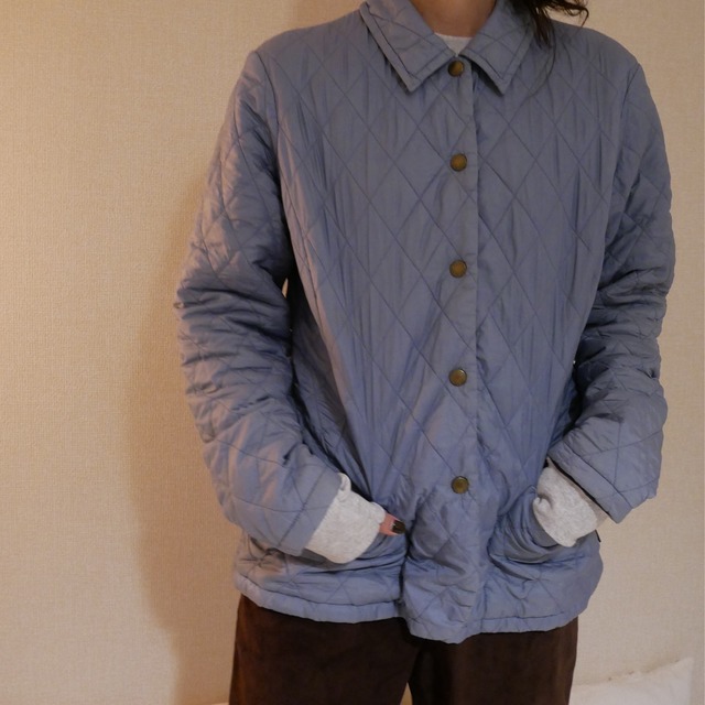 Barbour baby blue quilting coat