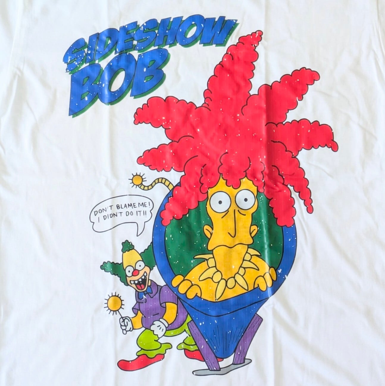 ♧【 The Simpsons（ ザ・シンプソンズ ) 】サイドショー・ボブ with クラスティ・ザ・クラウン / Tシャツ〚アメリカン雑貨 アメトイ〛
