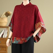 チャイナ風 ボックスシルエット ブラウス  30072