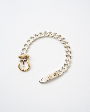 〈Hermès〉Boucle Sellier Bracelet PM Silver800 GOLD750 70's