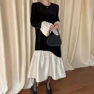 French-Style Irregular Loose Velvet Dress＊S-223