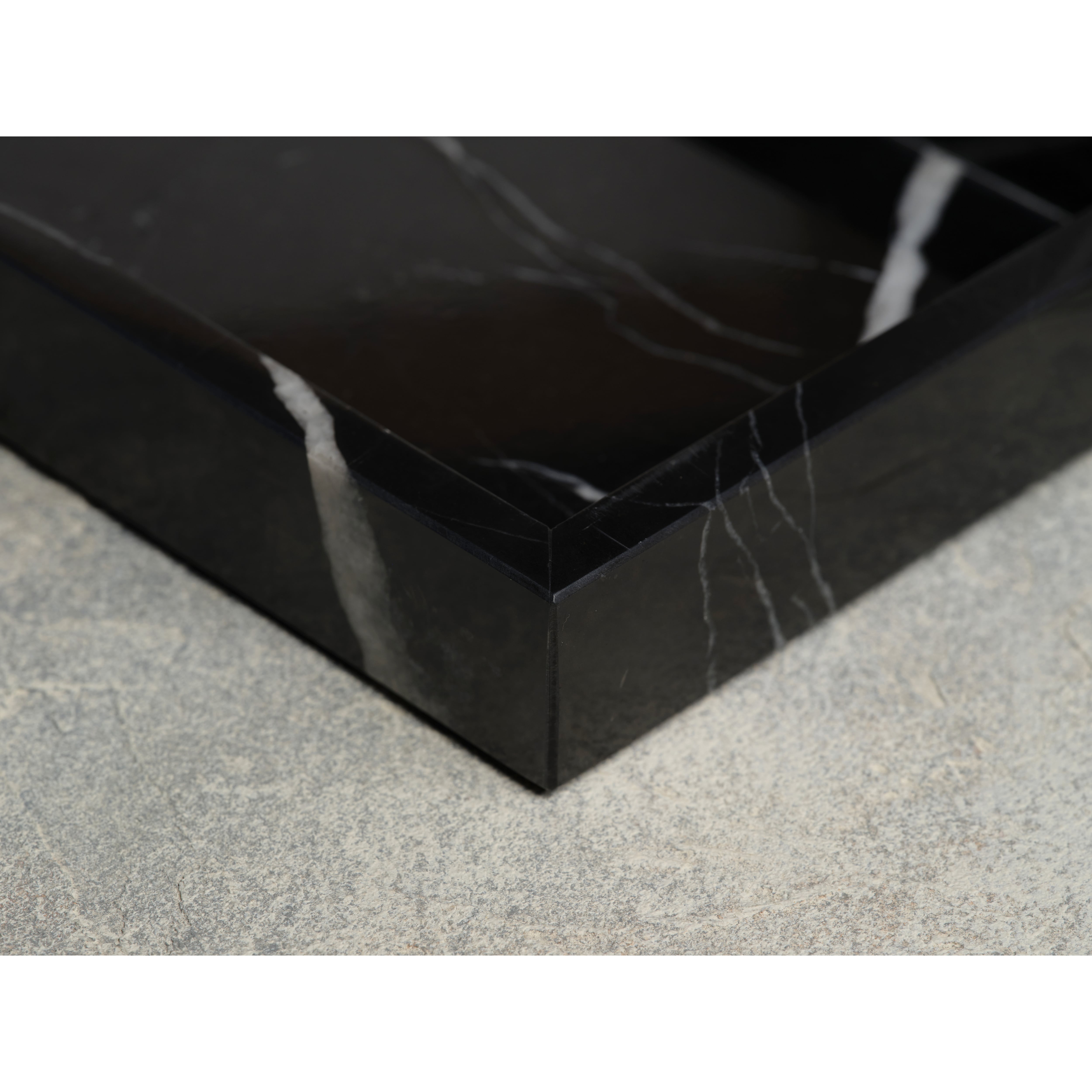 MARBLE TRAY - Nero marquina × Medium | TOME HOME