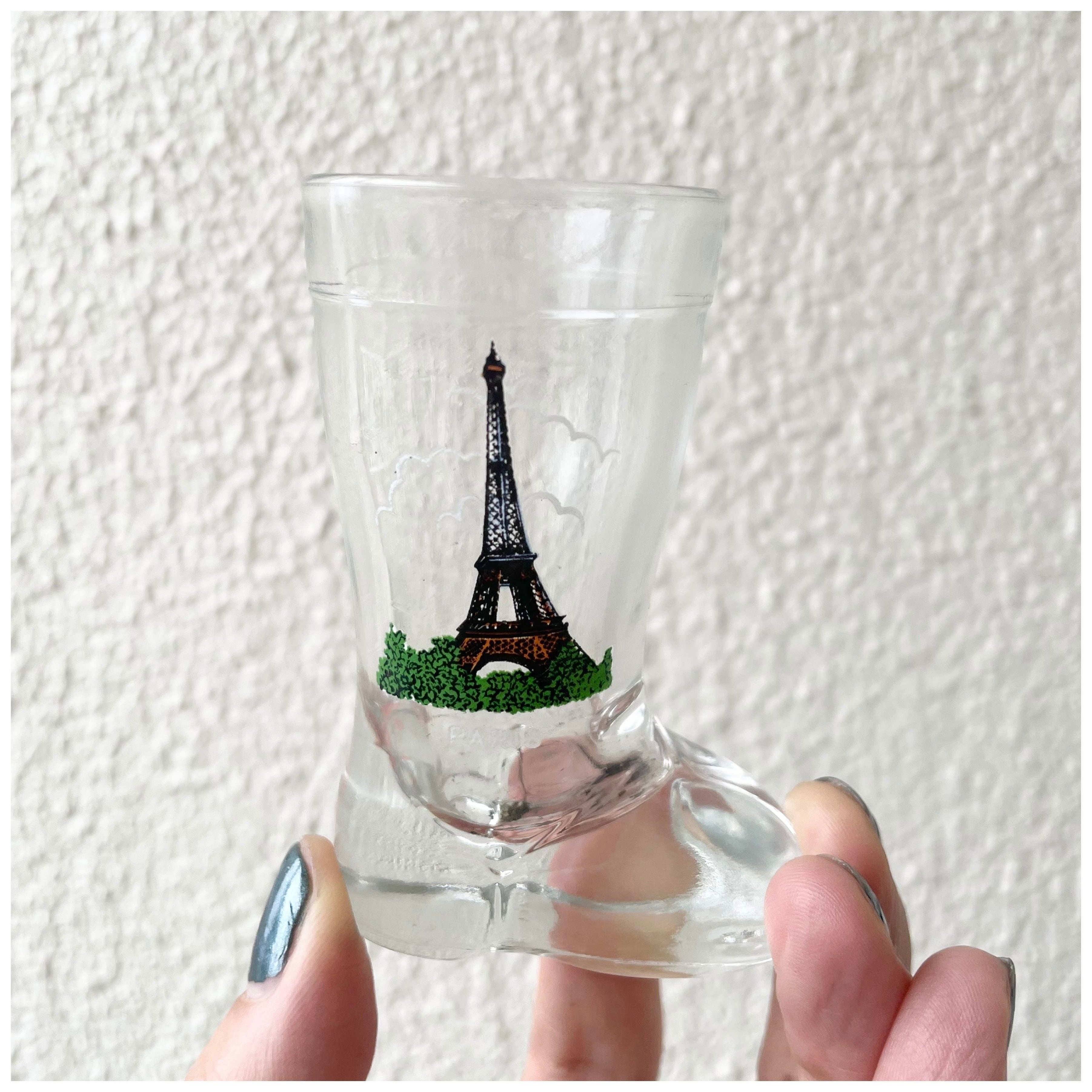 フランス買付 ヴィンテージ ガラスウェア ショットグラス ブーツ PARIS