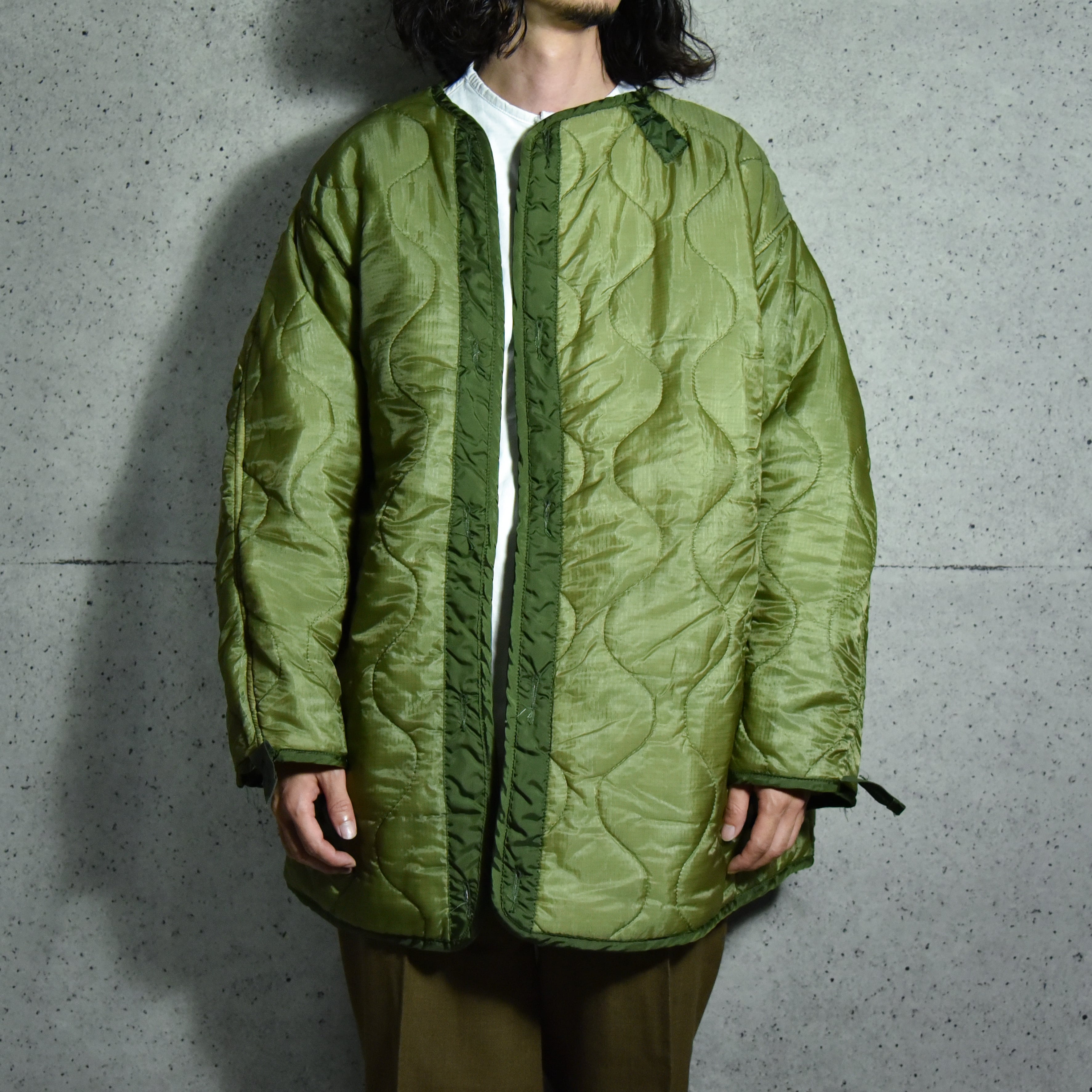 キルティングライナー コート ジャケット　70s ビンテージ M65ナイロン100％中綿