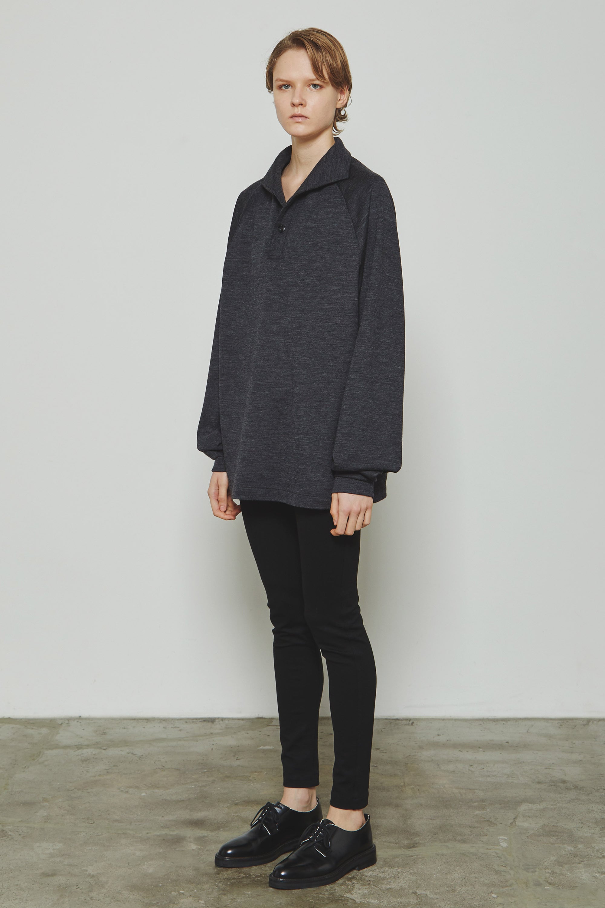 美品 THE RERACS 24SS ラグランニット ショートスリーブポロシャツ eeab581be276b8a911ca291fe83c96