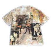 【tshirts199】XL size bleached T-SHIRTS beige