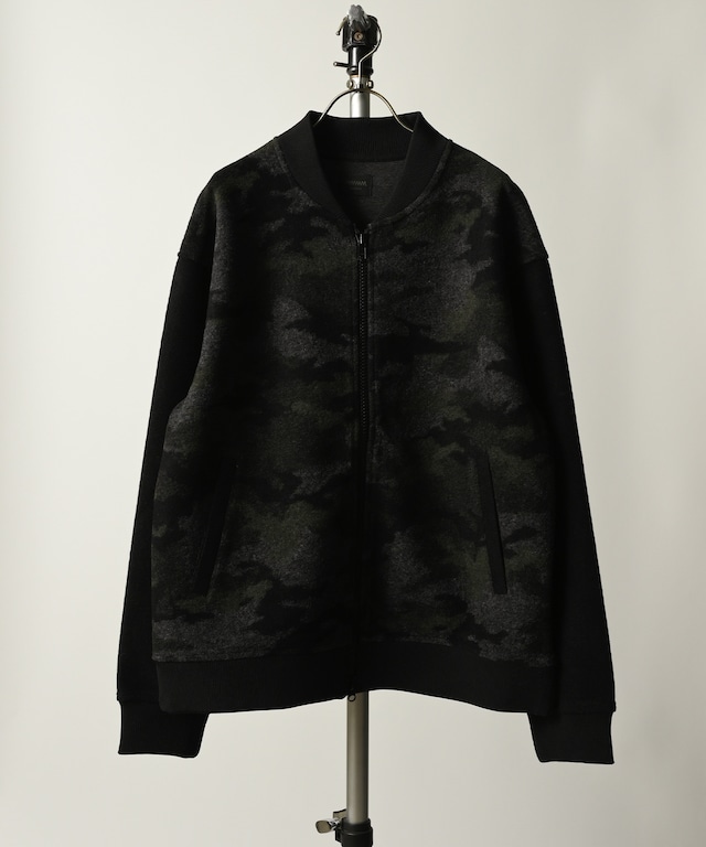 MMMM suede punch swing top blouson (BLK) 23041M22