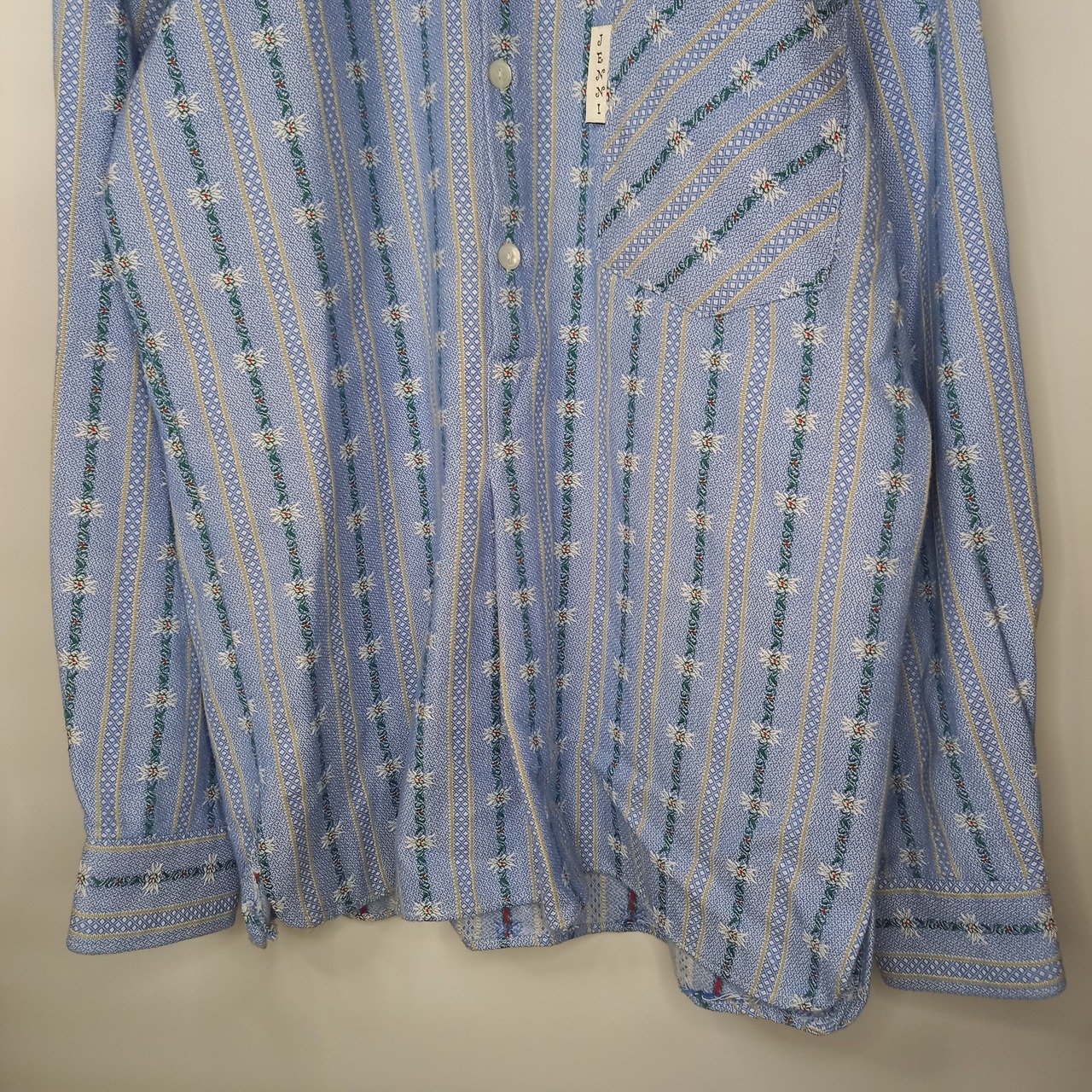 ATELIER JENNI　バンドカラー　チロリアンシャツ　プルオーバー　花刺繍