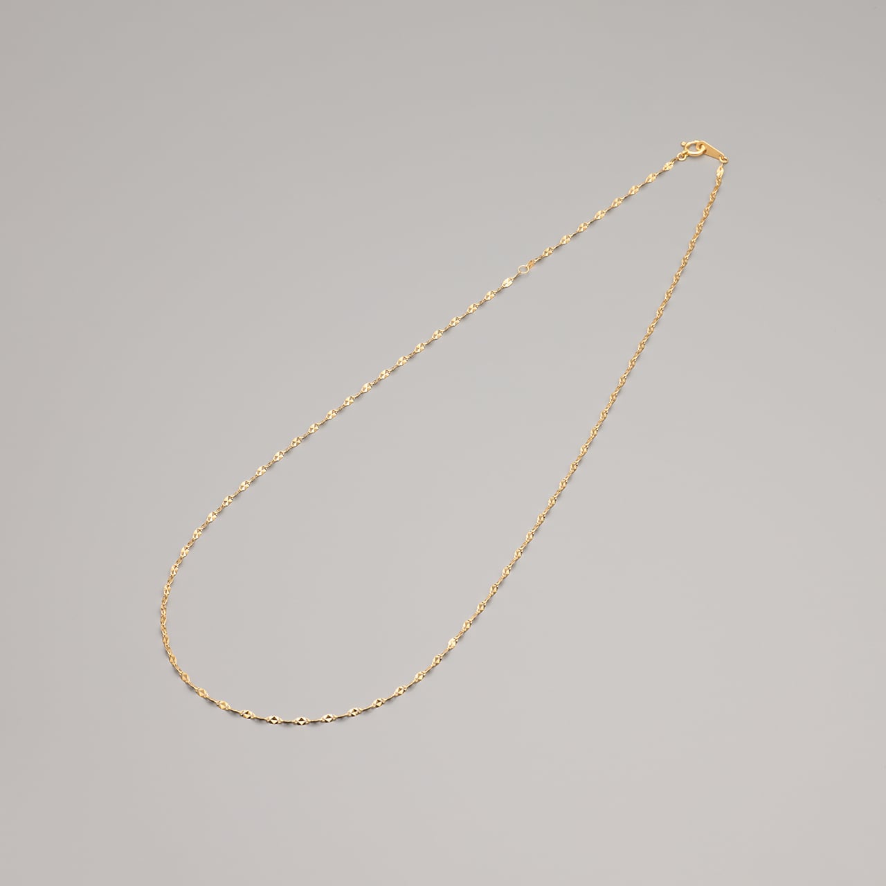 K18イエローゴールドミラーエクレアチェーンネックレス 【MKY0092N1