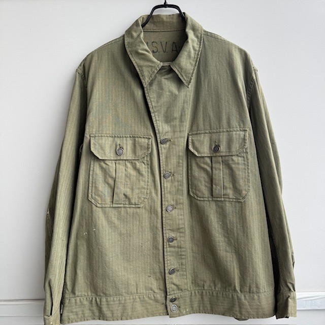 US Army M-41 HBT シャツジャケット 40s 画像4