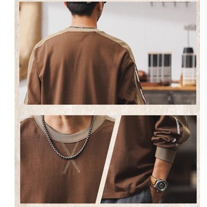 Bicolor crew neck cut and sew 0214