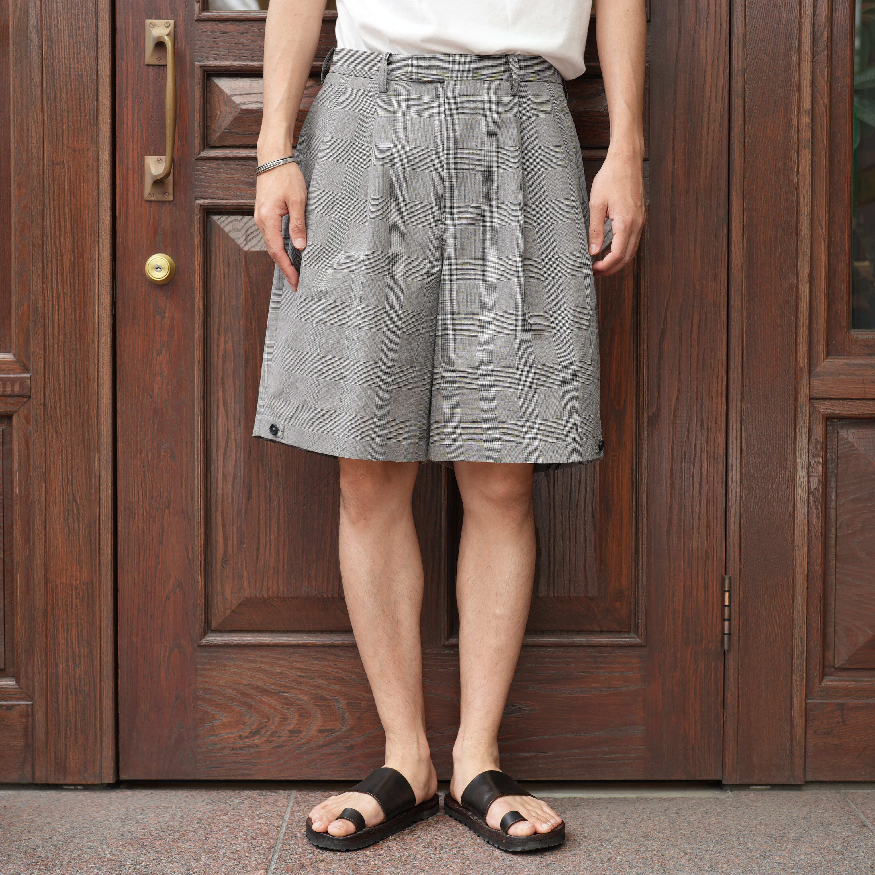 MAATEE&SONS(マーティーアンドサンズ) 26SS "SHORT TROUSER / 強撚R.LI.PE" -GLEN CHECK-