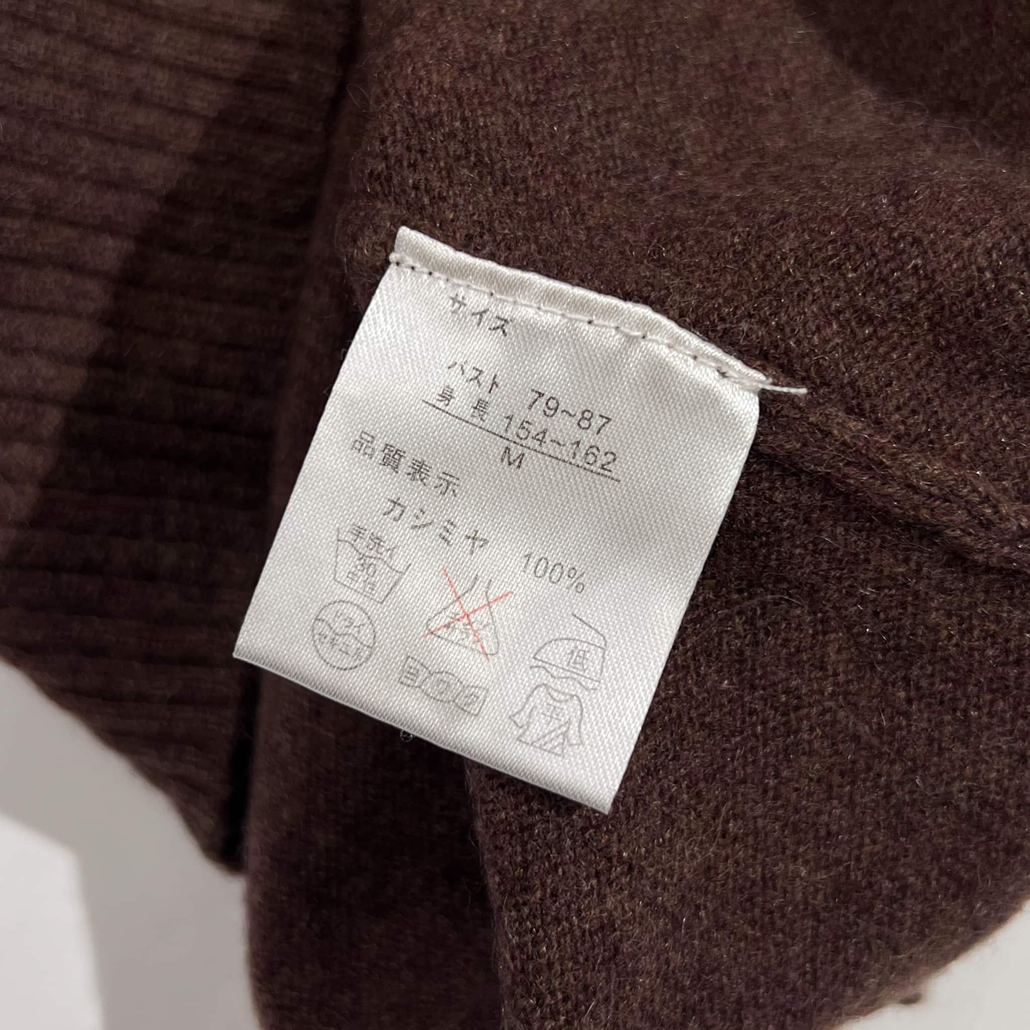 カシミヤ100% laruvix ラルビクス ニット セーターM/ブラウン