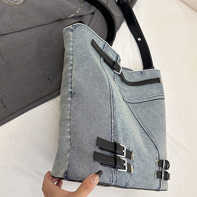 denim square shoulder bag 10846