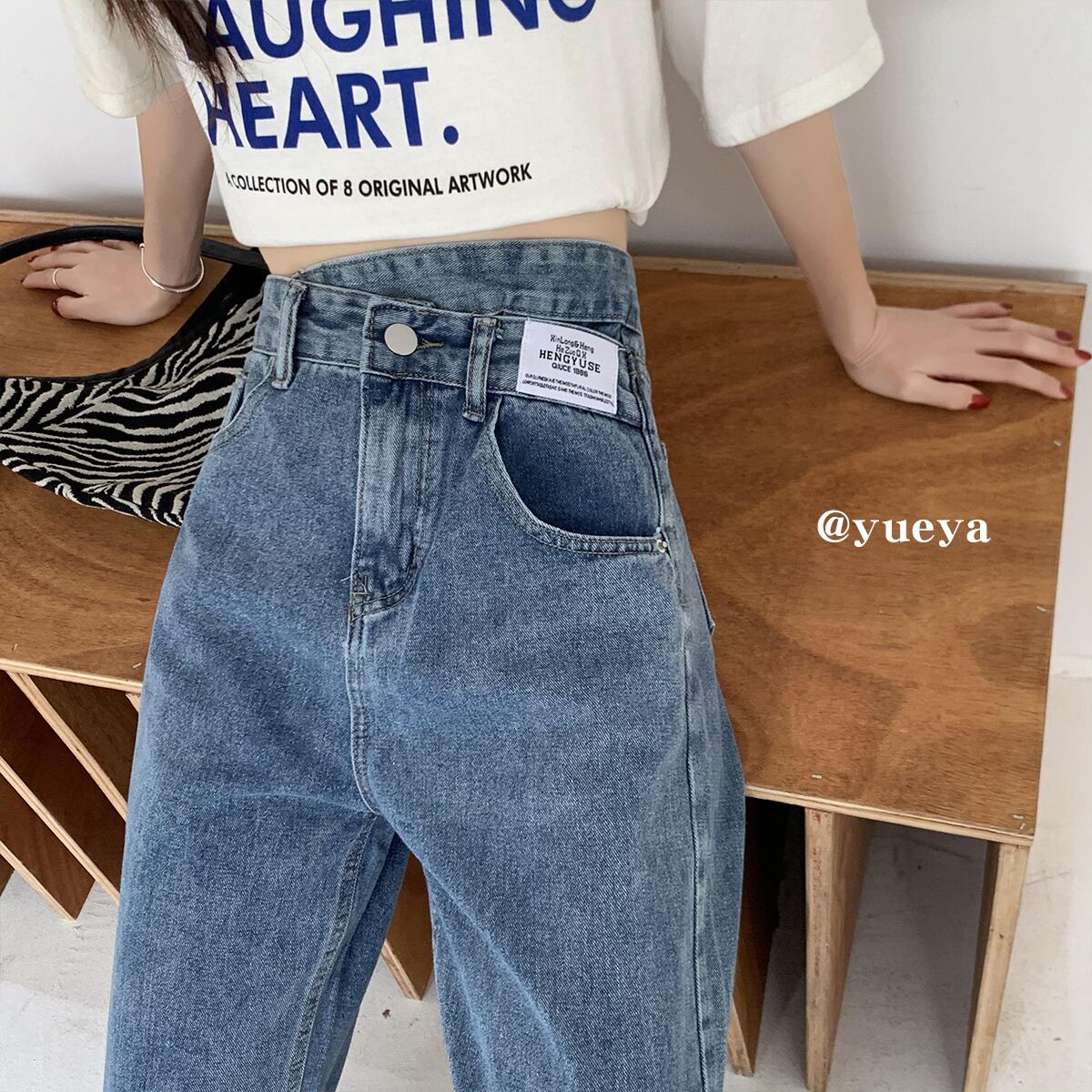 ジーンズ スタンダードバックルルーズパンツ レトロ ワイドレッグ ワイドパンツ クレセントシティ69406198588