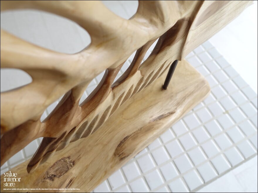 チーク無垢材 置物／魚 装飾 魚の形のオブジェ カフェ装飾 飾り