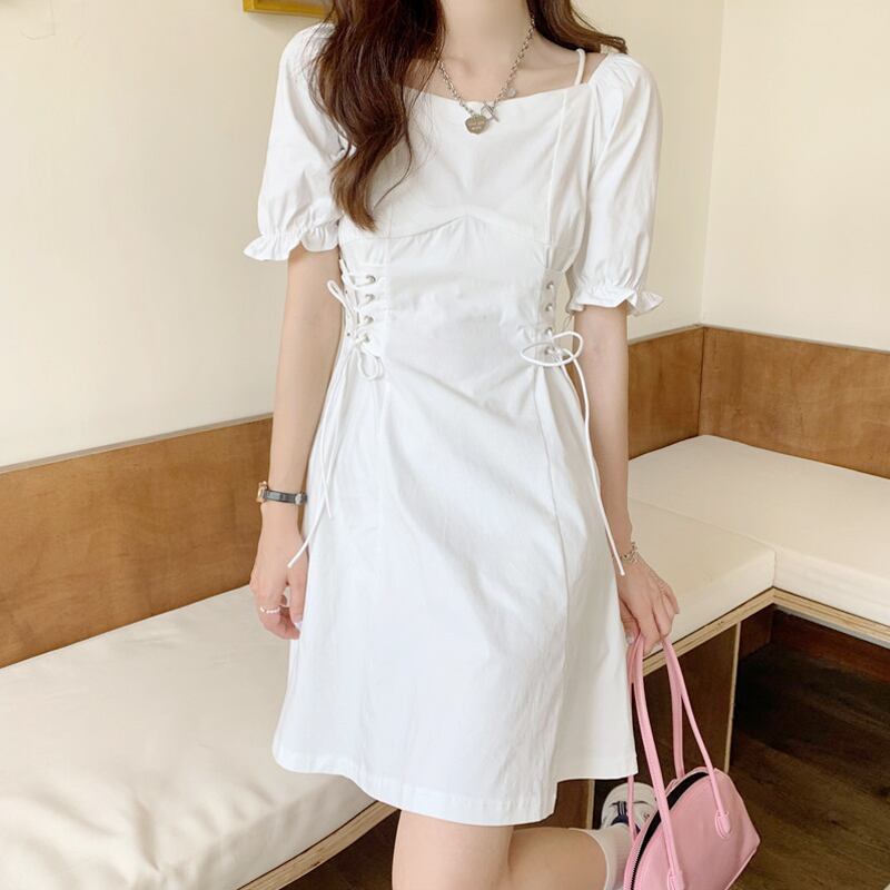 ホワイトドレス サマー薄手スカート 夏物 スーパーモール77054063071