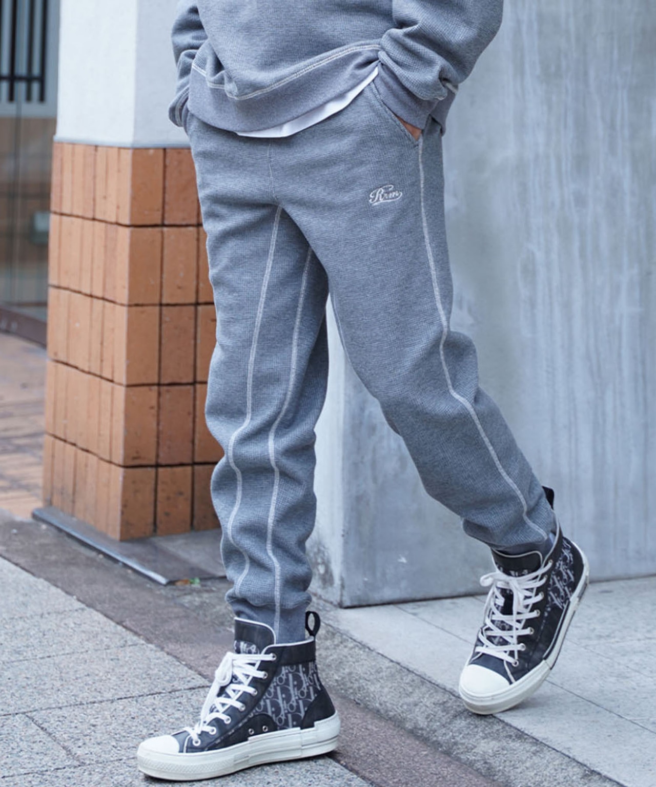 【#Re:room】HEAVY WAFFLE JOG PANTS［REP237］