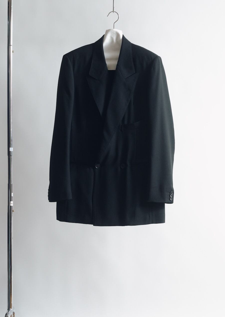 25AW】SOSHIOTSUKI INTERLINING POCKET WOOL SERGE JACKET (BLACK