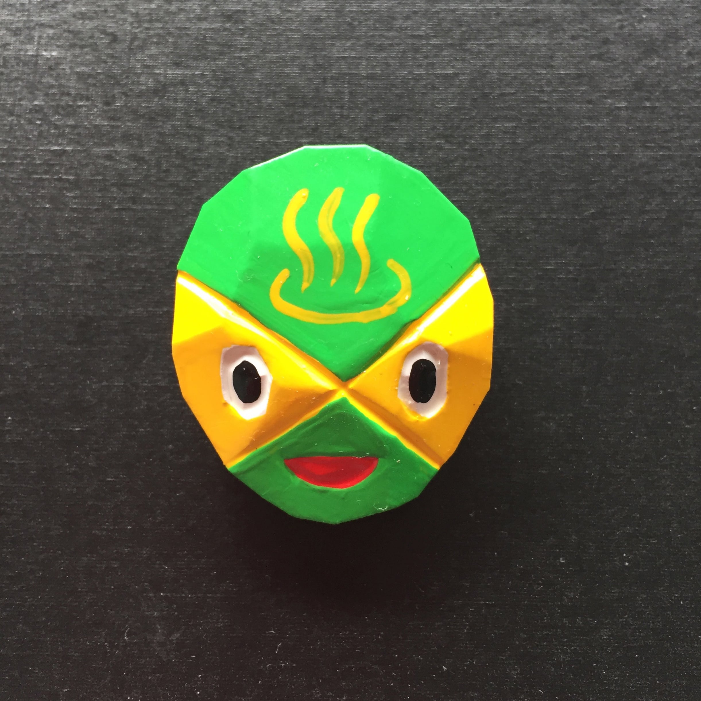 ムラバヤシケンジさんコラボ 温泉覆面レスラーバッジ 「マスク・ド