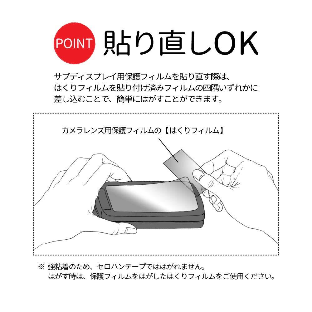 F-01M docomo 美品 初期フィルム貼ったまま docomo らくらくホン F-01M フィルム 【サブディスプレイ保護フィルム