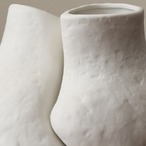 セラミック 花瓶 孟春 ペア ツイン 陶器 白 フラワーベース デザイン インテリア オブジェ モダン 自然 テクスチャ